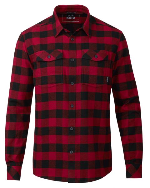 Рыболовная рубашка KUIU Outlet Field Flannel Shirt | Red/Black Buffalo Check