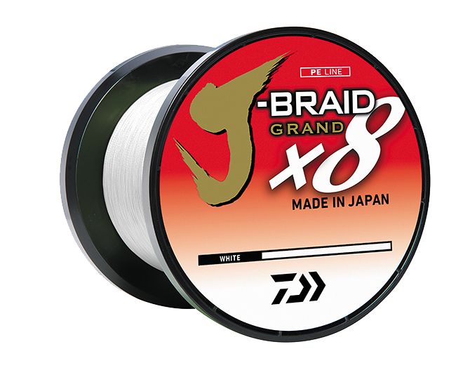 Плетёный шнур DAIWA J-BRAID x8 GRAND BRAIDED LINE - WHITE