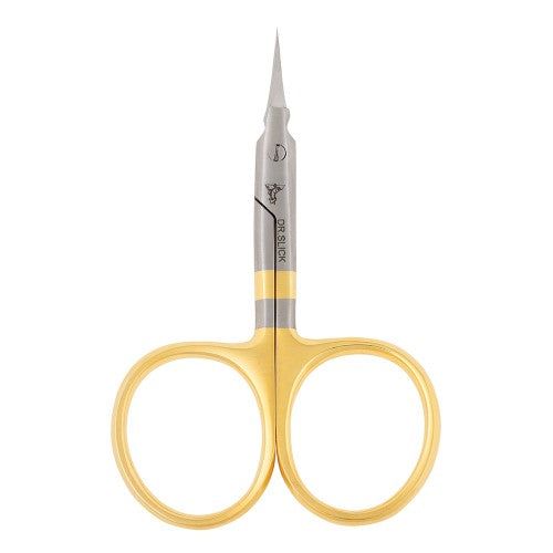 Плоскогубцы рыболова Dr. Slick MicroTip Hair Scissors - Straight - Gold Loops / 4.5 in