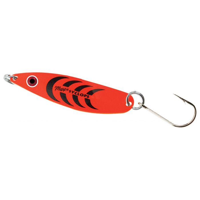 Колеблющаяся блесна Mepps Lures Mepps Bantam Syclops Single Hook Trolling Spoon - Hot Oran
