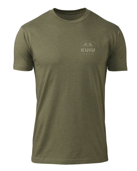 Рыболовная рубашка KUIU Ultralight Chest Logo T-Shirt | Military Green