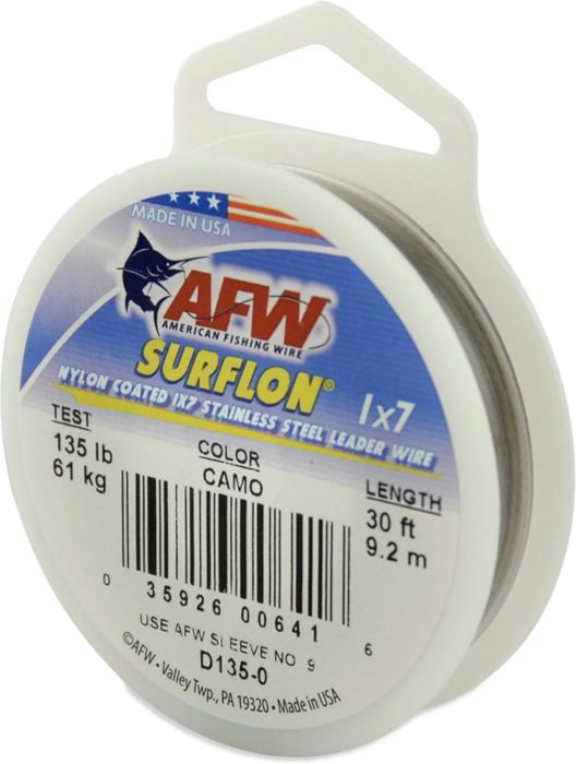 Поводковый материал American Fishing Wire Surflon, 40 lb, 30 футов