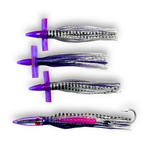 Морская приманка Lg. Purple-Black Triple Bird Chain