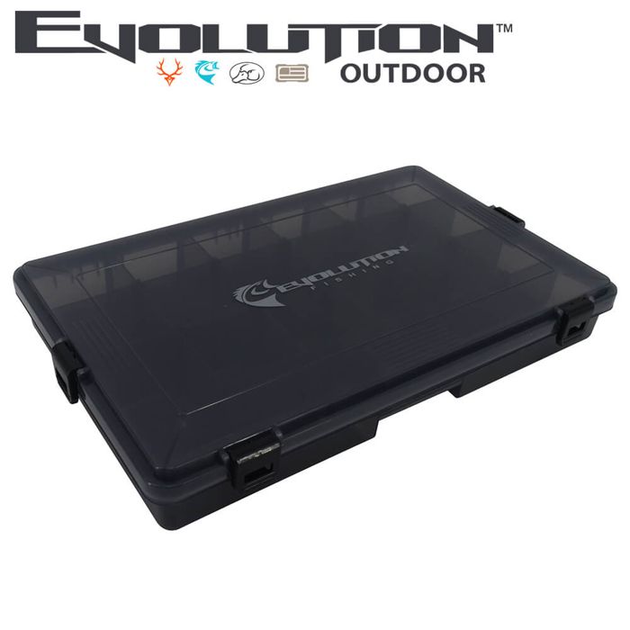 Коробка для снастей Evolution Outdoor 3700 4-Latch Black Waterproof Tackle Tray
