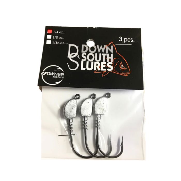 Джиг-головки Down South Lures Jigheads 1/4oz. 3/0 Silver