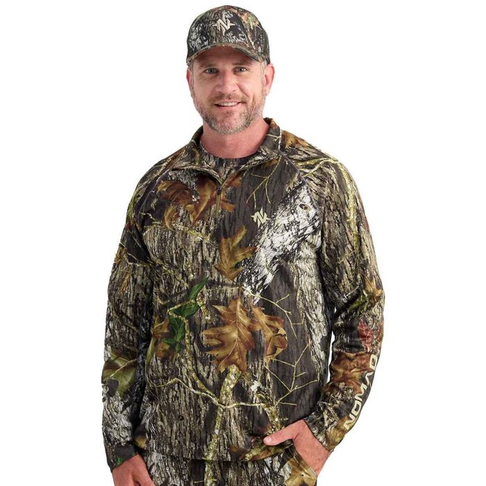 Рыболовная рубашка Nomad Men's Mossy Oak New Break-Up Mirage 1/4 Zip Long Sleeve Hunting S