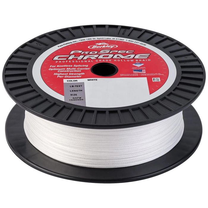 Плетёный шнур Berkley ProSpec Chrome Hollow Core Braided Fishing Line (3000 yd Spools)