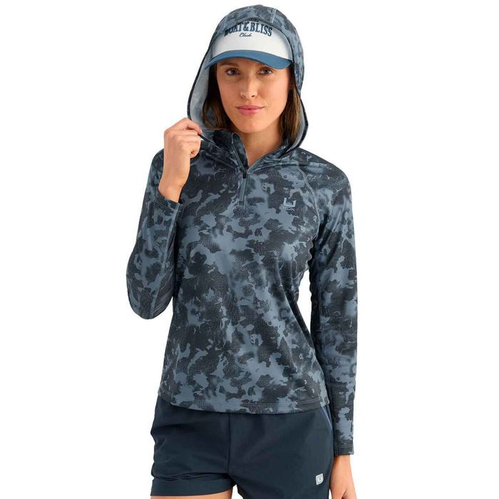 Рыболовная рубашка Huk Women's Icon Printed Hooded Long Sleeve Fishing Hoodie