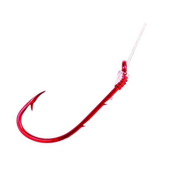 Крючки Eagle Claw Baitholder Red Medium Wire Snelled Hook