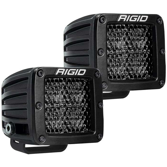 Светодиодная фара Rigid Industries RIGID D-Series Pro Spot Diffused Midnight Surface Mount