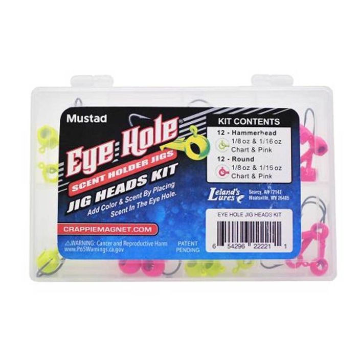 Джиг-головки Trout Magnet Leland's Lures Crappie Magnet Eye Hole Jig Heads Kit- 24pc