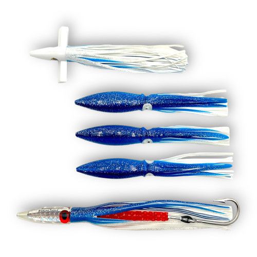 Морская приманка Lg. Blue/White Bulb Squid Chain
