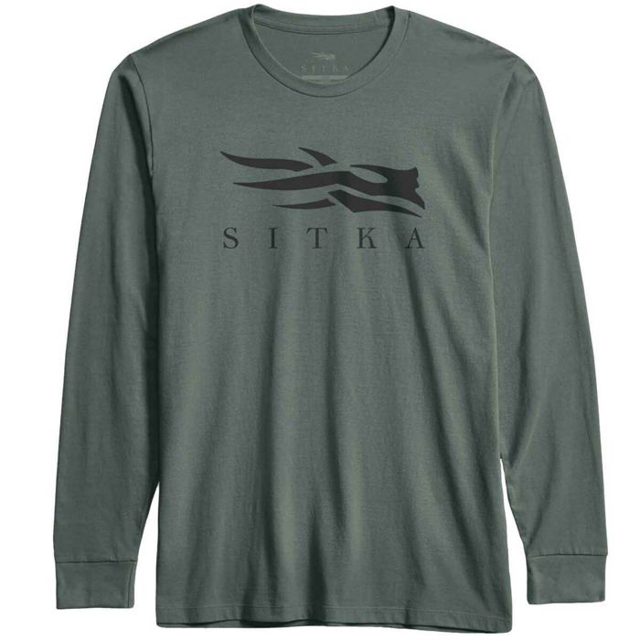 Рыболовная рубашка Sitka Gear Sitka Icon Long Sleeve Crewneck Tee - Slate Green
