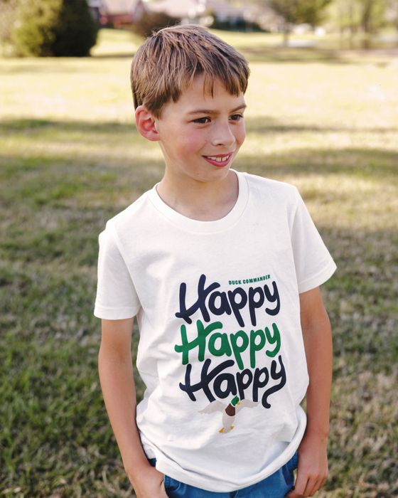 Рыболовная рубашка Duck Commander Cream Youth/Toddler Happy Tee