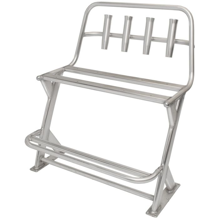 Стойка-сиденье для лодки Blue Wave Boats Blue Wave Boat Leaning Post Frame | Silver w/ Foo
