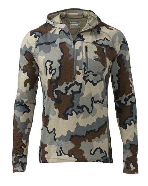 Рыболовная рубашка KUIU ULTRA Merino 145 Zip-T Hunting Hoodie | Vias