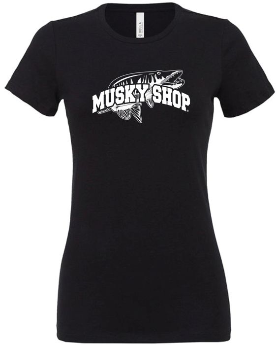 Рыболовная рубашка Musky Shop Bella Ladies T-Shirt Black-White Relaxed