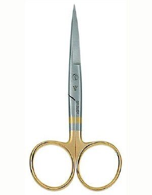 Плоскогубцы рыболова Dr. Slick Hair Scissors - Gold Loops / 4.5 in Curved