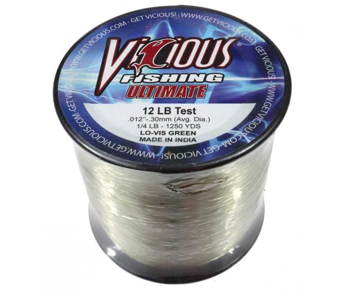 Монофильная леска Vicious Fishing Ultimate Monofilament Line Lo-Vis Green
