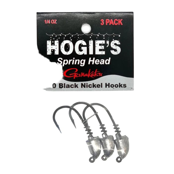 Крючки Hogie's Fishing Lures Hogie's Silver Spring Head -2/0 Black Nickel Hooks