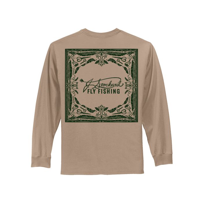Рыболовная рубашка J. Stockard Fly Fishing Signature Long Sleeve Tee in Sand