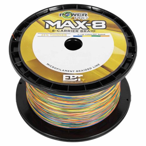 Плетёный шнур PowerPro Max-8 Braided Fishing Line (3000 yd Spools)