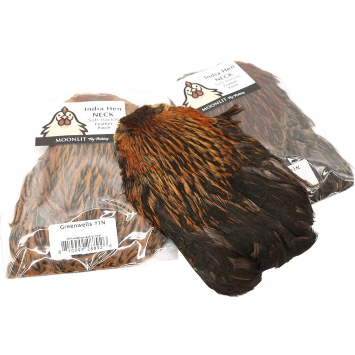 Материал для вязания мушек J. Stockard Fly Fishing India Hen Neck Feather Patches