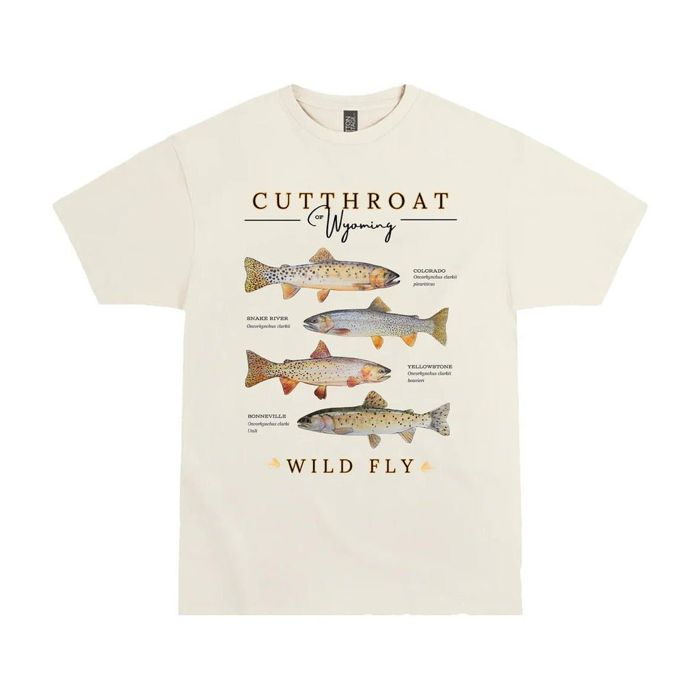 Рыболовная рубашка Wild Fly - Wyoming Cutthroat Tee - Bone