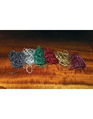 Плетёный шнур Hareline Dubbin Holographic Braid - Red / One Size