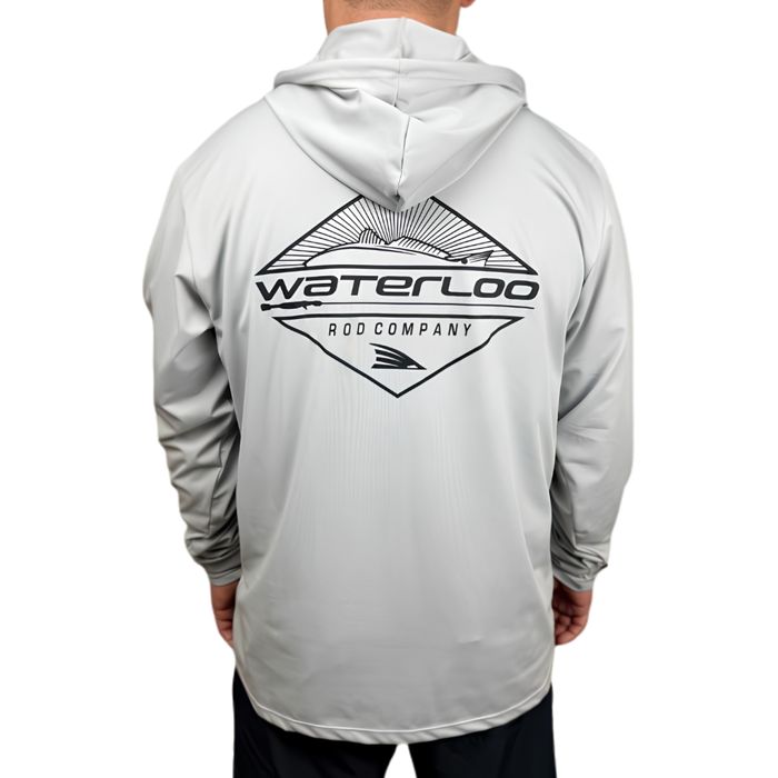 Рыболовная рубашка Waterloo Rods Waterloo Silver Performance Hoodie - Diamond Logo