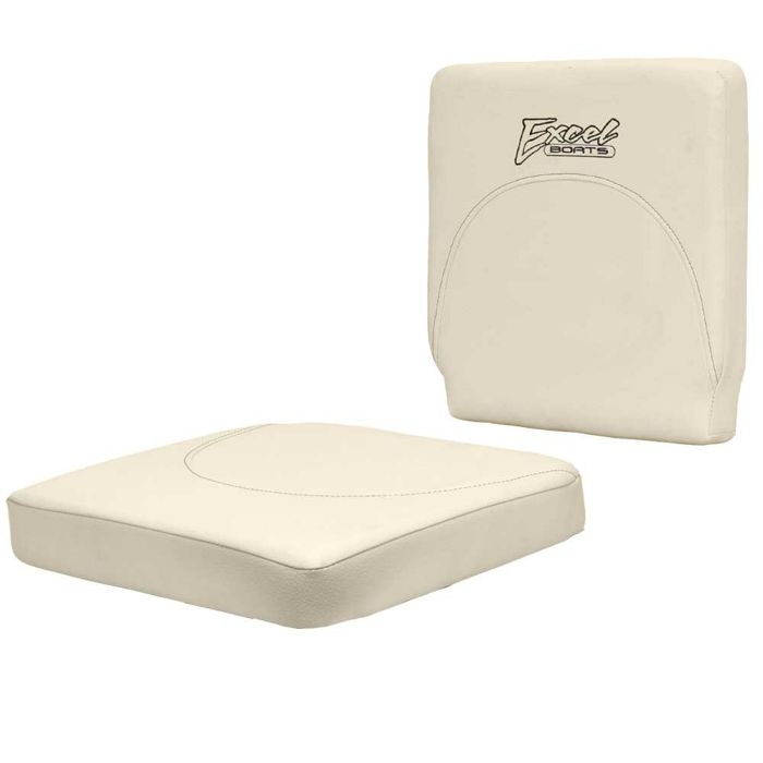 Лодочное сиденье Excel Boats Excel Boat Seat Cushions | Off White Faux Leather (2 Piece Se