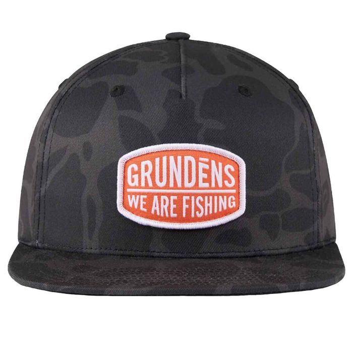 Головной убор Grundens Men's We Are Fishing Camo Trucker Hat - Admiral Black Camo - One Si
