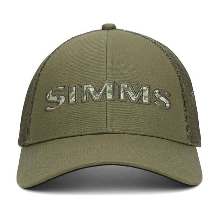 Головной убор Simms Single Haul Trucker - Back Eddy Camo Fill - Loden