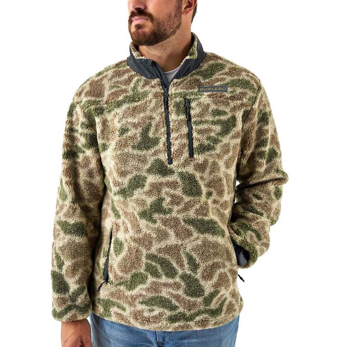 Флисовая куртка Burlebo Men's Sherpa Quarter Zip Fleece Jacket