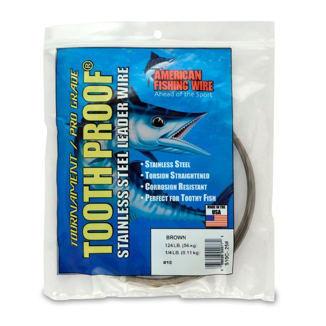 Поводковый материал AFW Tooth Proof Stainless Steel Single Strand Leader Wire (1/4 lb Coil
