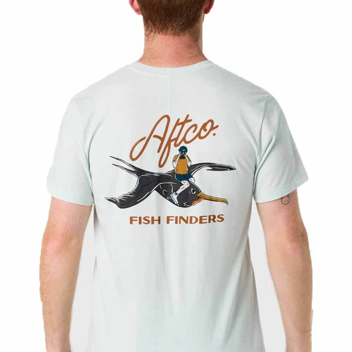Рыболовная рубашка Aftco Seafoam Heather Fish Finders T-Shirt - X-LARGE