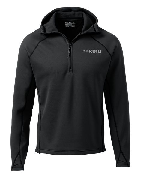 Рыболовная рубашка KUIU Peloton 200 Zip-T Hoodie | Black