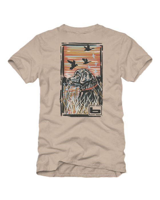 Рыболовная рубашка Banded Watercolor Black Lab Short Sleeve T-Shirt