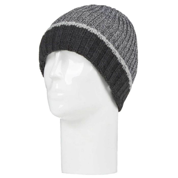 Головной убор Heat Holders Men's Mark Rib Knit Chunky Twist Beanie - Anthracite/Light Grey