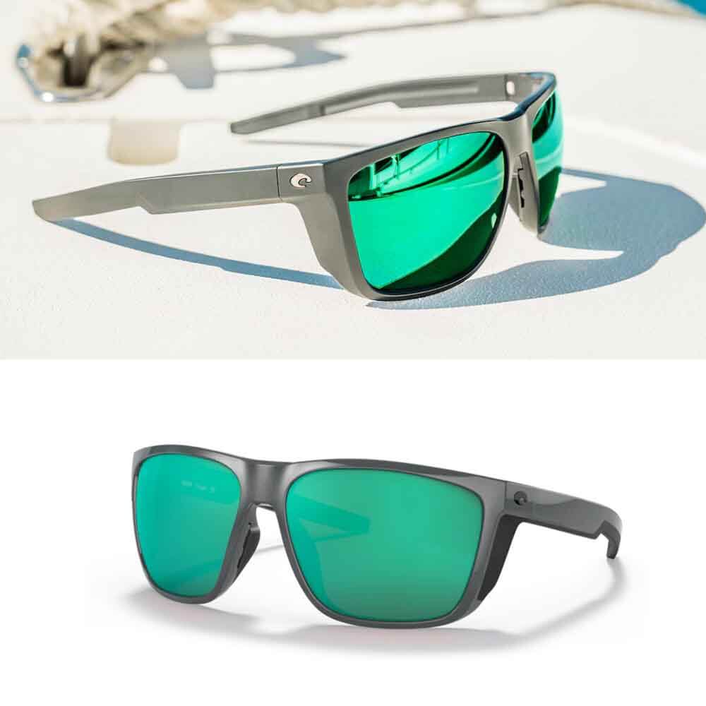 Поляризационные очки Costa Ferg XL Matte Black Polarized Sunglasses - 580G BLUE MIRROR