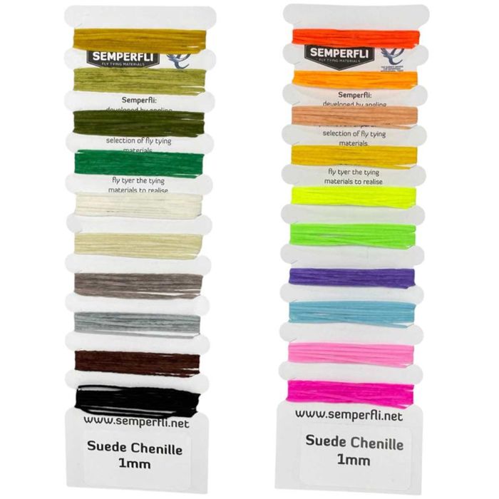 Материал для вязания мушек Semperfli Suede Chenille 1mm Multicard - Naturals and Attractor