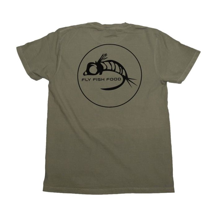 Рыболовная рубашка Fly Fish Food Custom Fly Fish Food Black Logo Tee - Sage