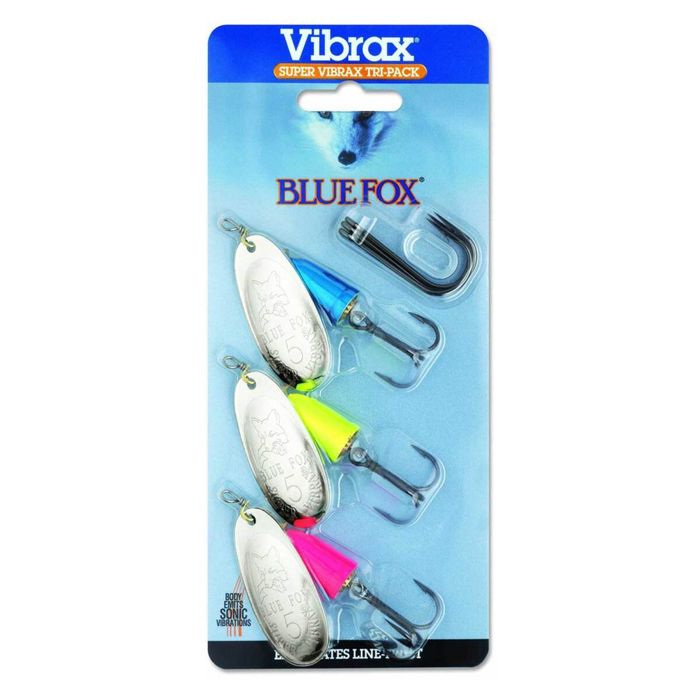 Вращающаяся блесна Blue Fox Products Blue Fox Super Vibrax Tri-Pack Inline Spinner - Size