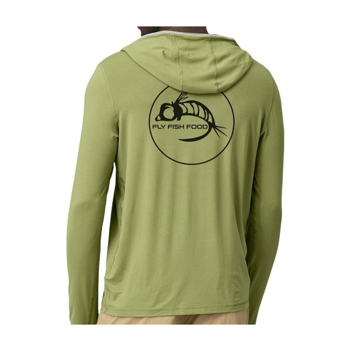 Рыболовная рубашка Fly Fish Food Logo - Patagonia M's Tropic Comfort Natural UPF Hoody