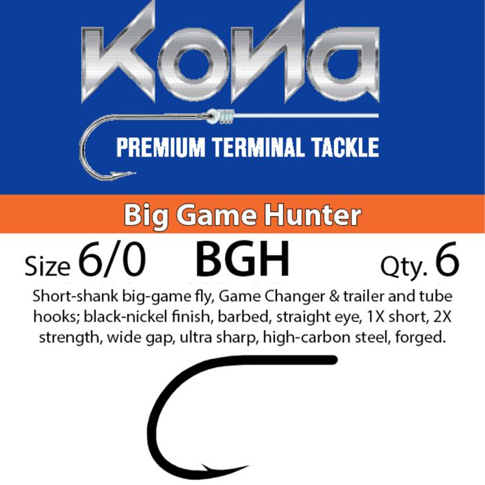Крючки Hareline Dubbin KONA Big Game Hunter (BGH) Hook