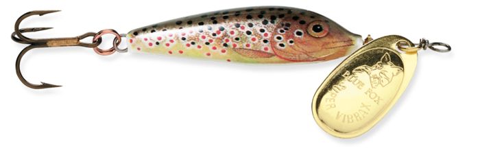 Blue Fox Minnow Spin 1/4 oz, Brown Trout/Gold