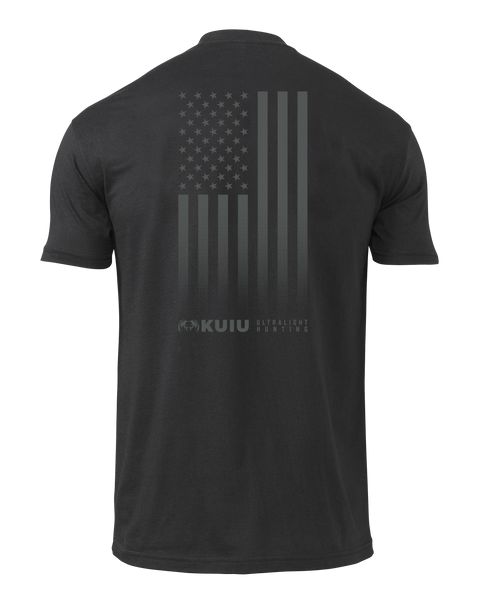 Рыболовная рубашка KUIU Vertical Flag Logo T-Shirt | Black