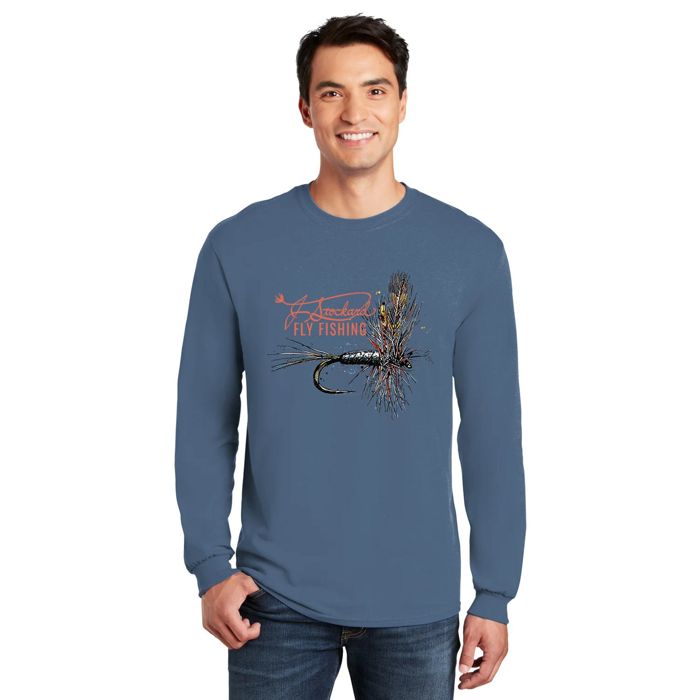 Рыболовная рубашка J. Stockard Fly Fishing Signature Long Sleeve Tee in Indigo