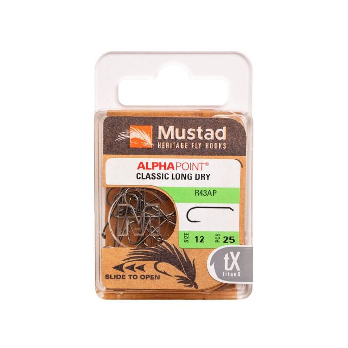 Крючки Hareline Mustad - Classic Long Dry Hook R43AP