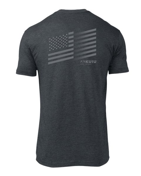 Рыболовная рубашка KUIU Solid Flag Fade T-Shirt | Charcoal